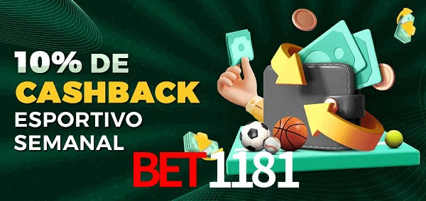 10% de bônus de cashback na bet1181